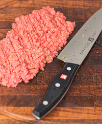 tartare di scamone con senape